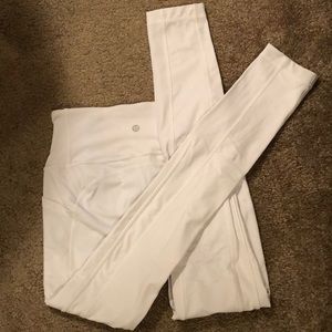 All White Lululemon Leggings